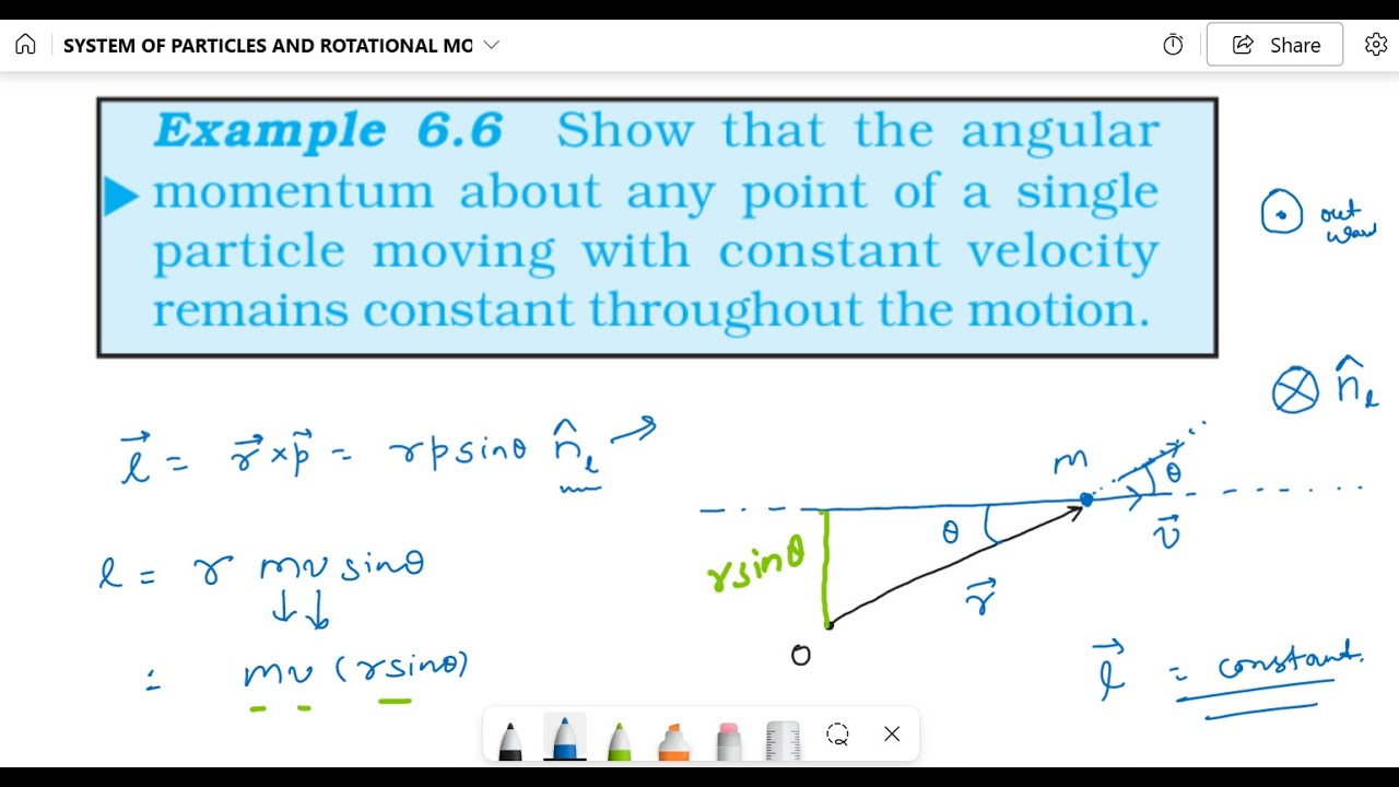 Example 6.5 and Example 6.6 system of particles and rotational motion, class 11 physics NCERT | NEET