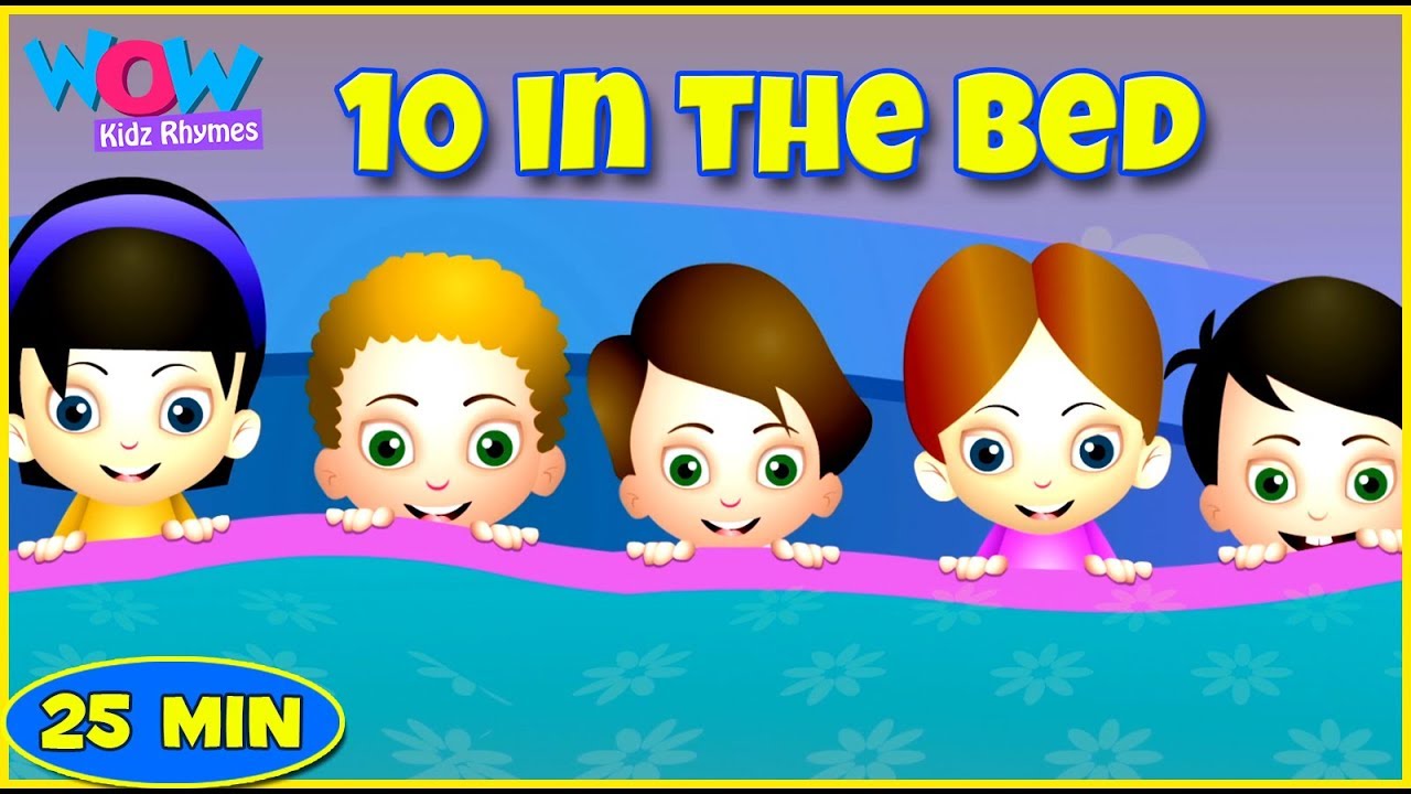 Ten in the Bed | Poems For Kids | Nursery Rhymes Compilation  | Wow Kidz Rhymes