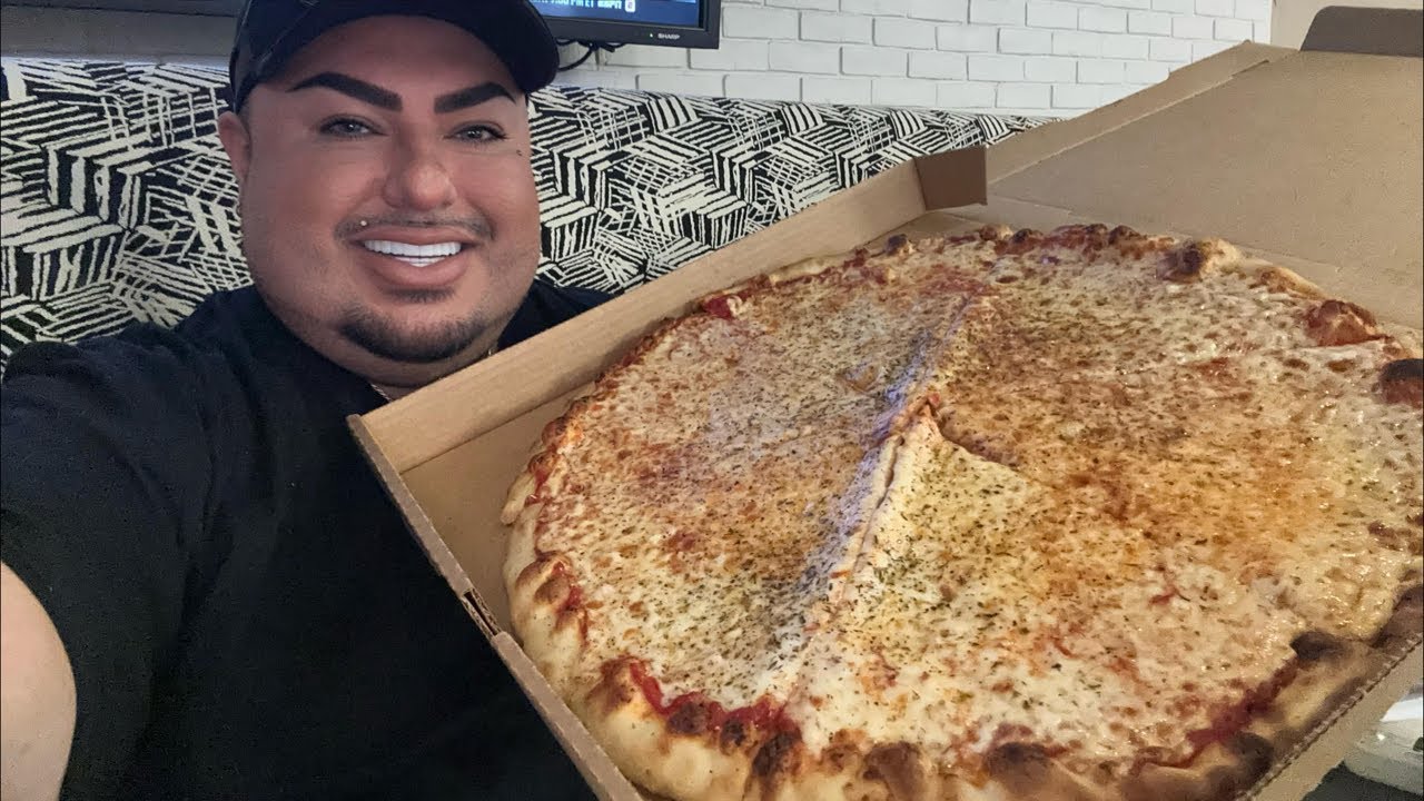 Giant Cheese Pizza Mukbang