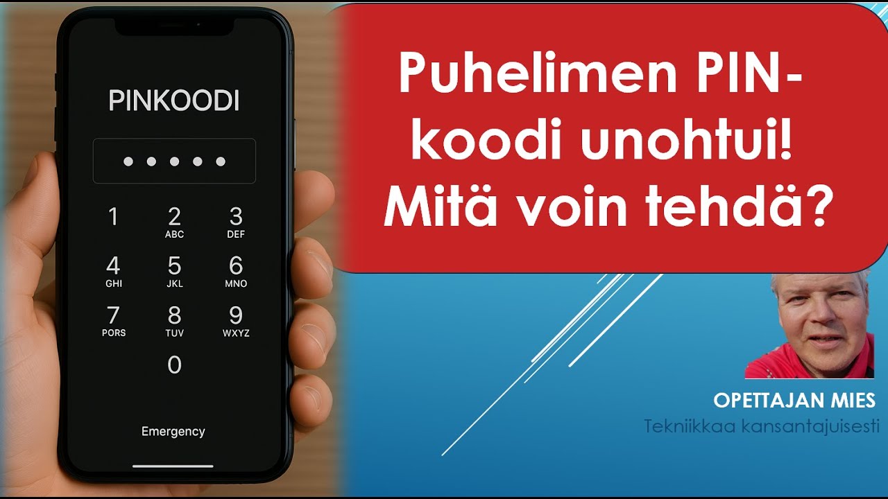 Puhelin lukossa ja  lukituksen avauskoodi unohtui - mitä voin tehdä?