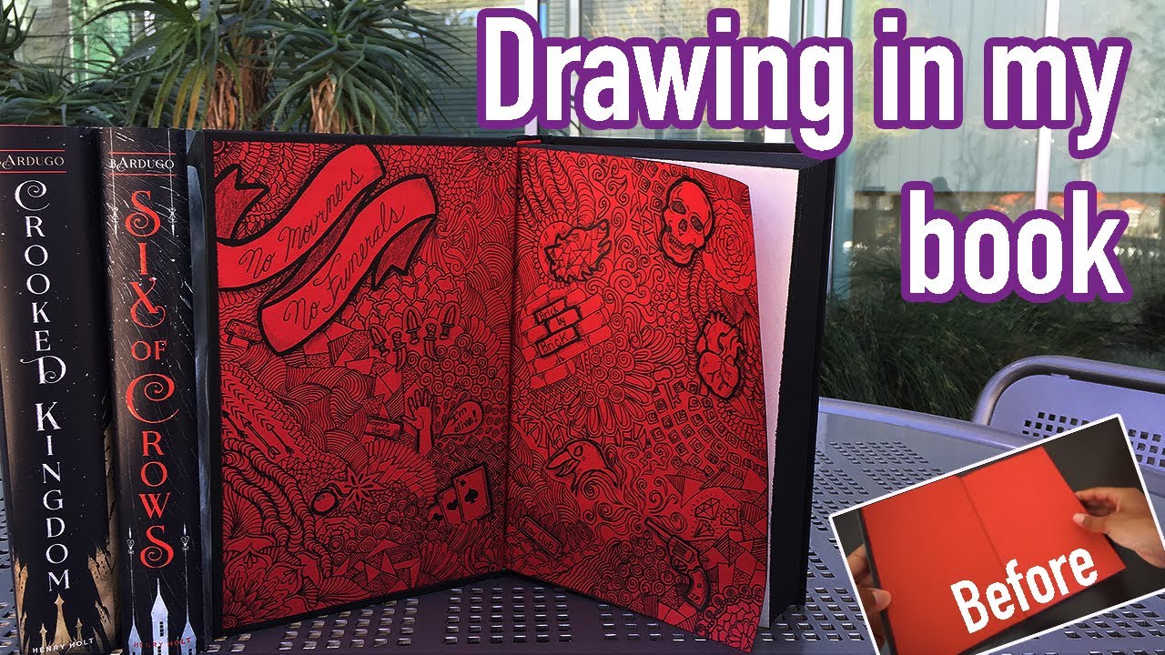 Defacing Six of Crows! // Drawing in my book