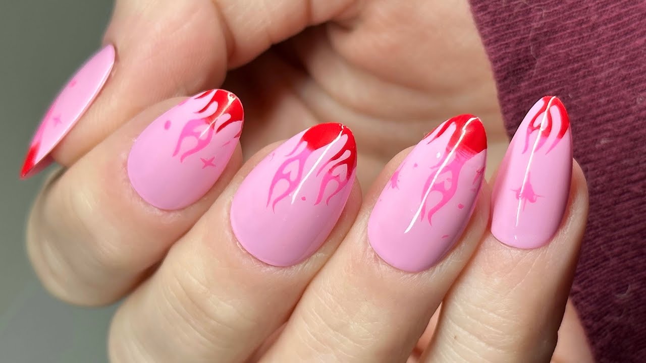 Easy DIY Flame Nail Art with Maniology Stamping Plates | Valentine's Day Nails
