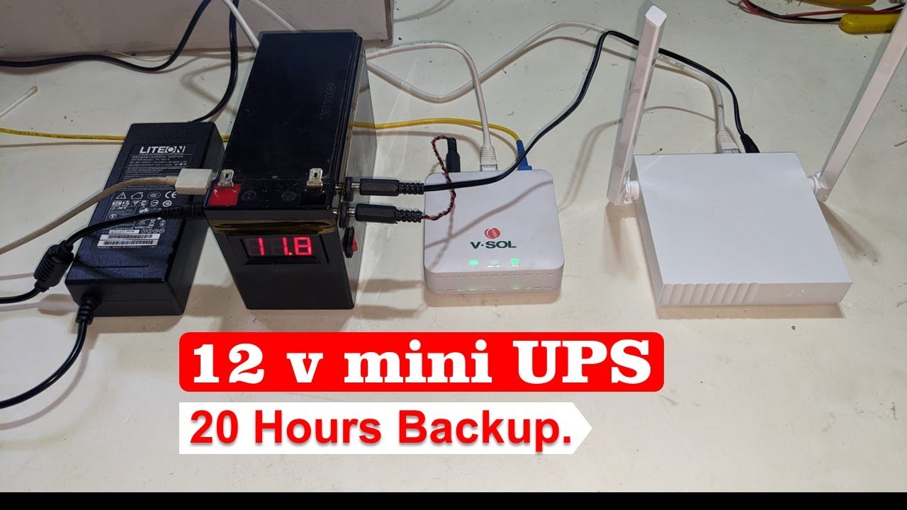 20 Hour's Backup: DIY mini UPS || Easy to make -  @cubityt
