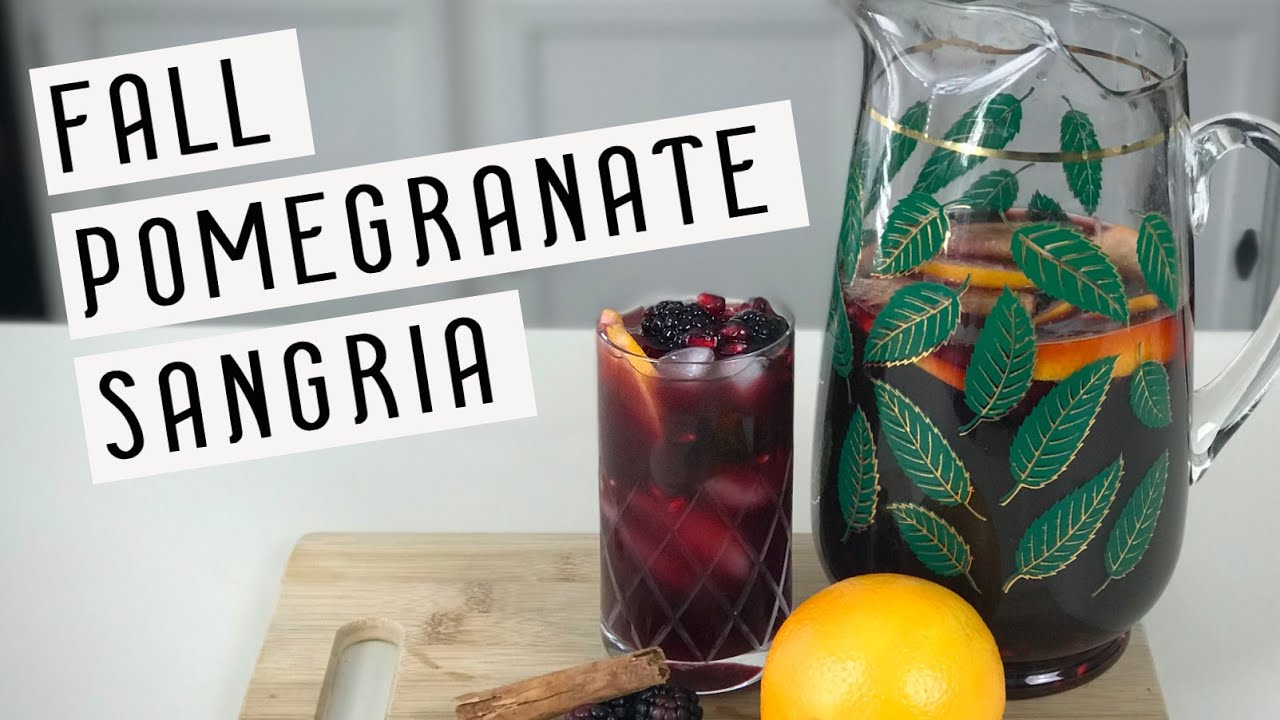 FALL POMEGRANATE SANGRIA || A perfect large batch drink recipe!