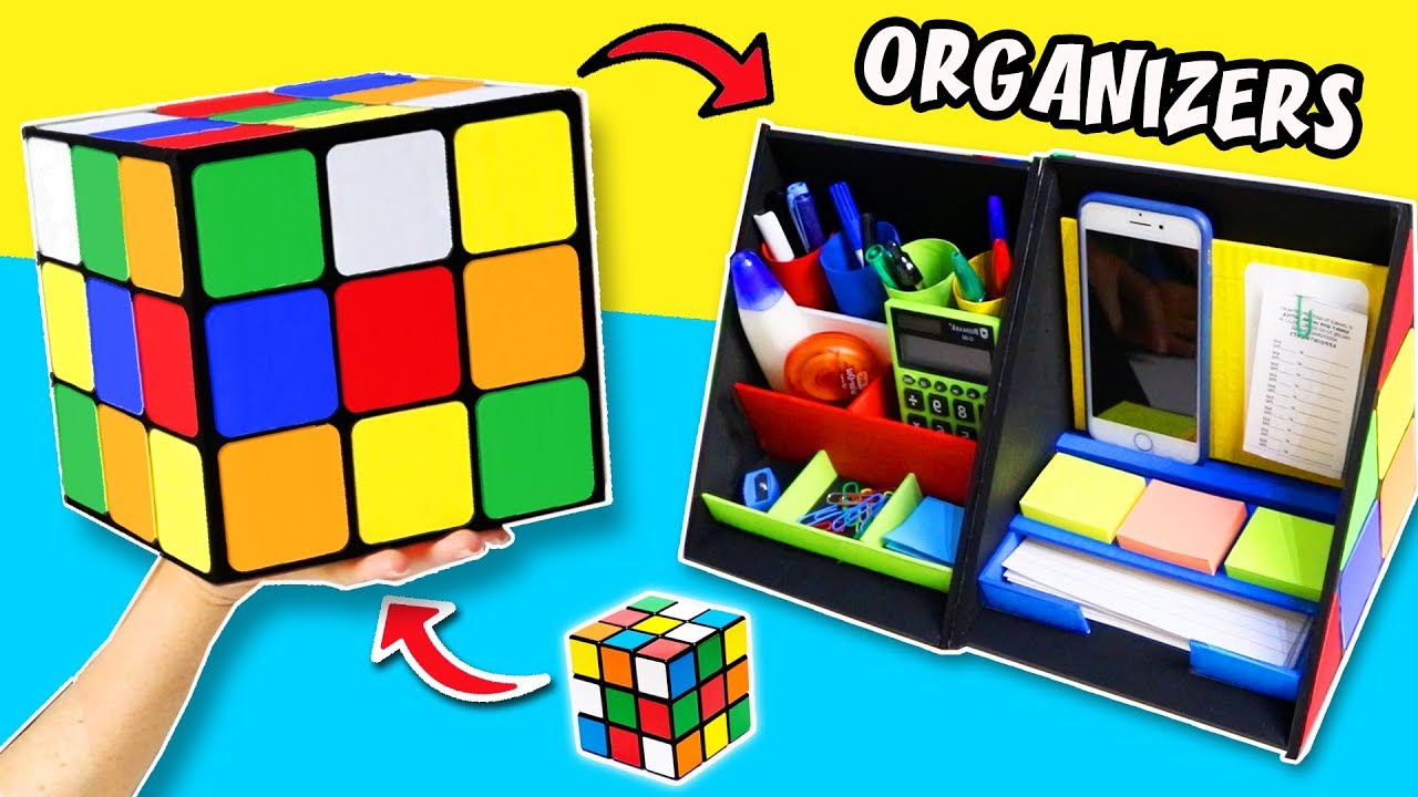 DIYs AWESOME RUBIK`S CUBE DESK ORGANIZERS to give to a Man | aPasos Crafts DIY