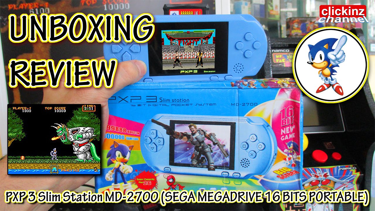 MegaDrive Genesis Portable PXP 3 Sega Retro Console PXP3 Slim Statio Consola Portatil UnboxingReview