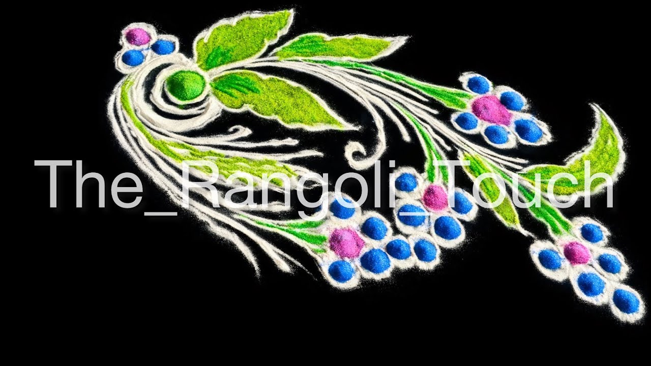 Easy Floral Rangoli Design 🌸