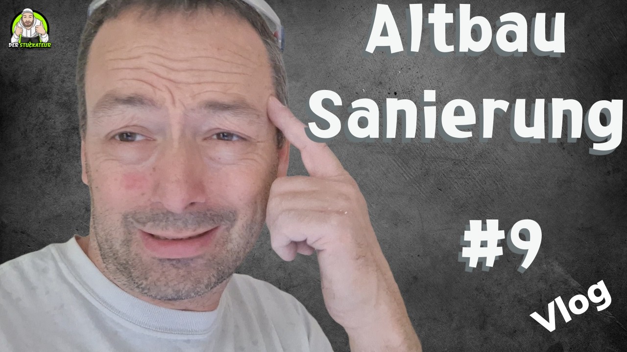 Altbausanierung komplett (9) Ich mache es erneut! Meine berühmtem Putzbahnen für gerade Wände.