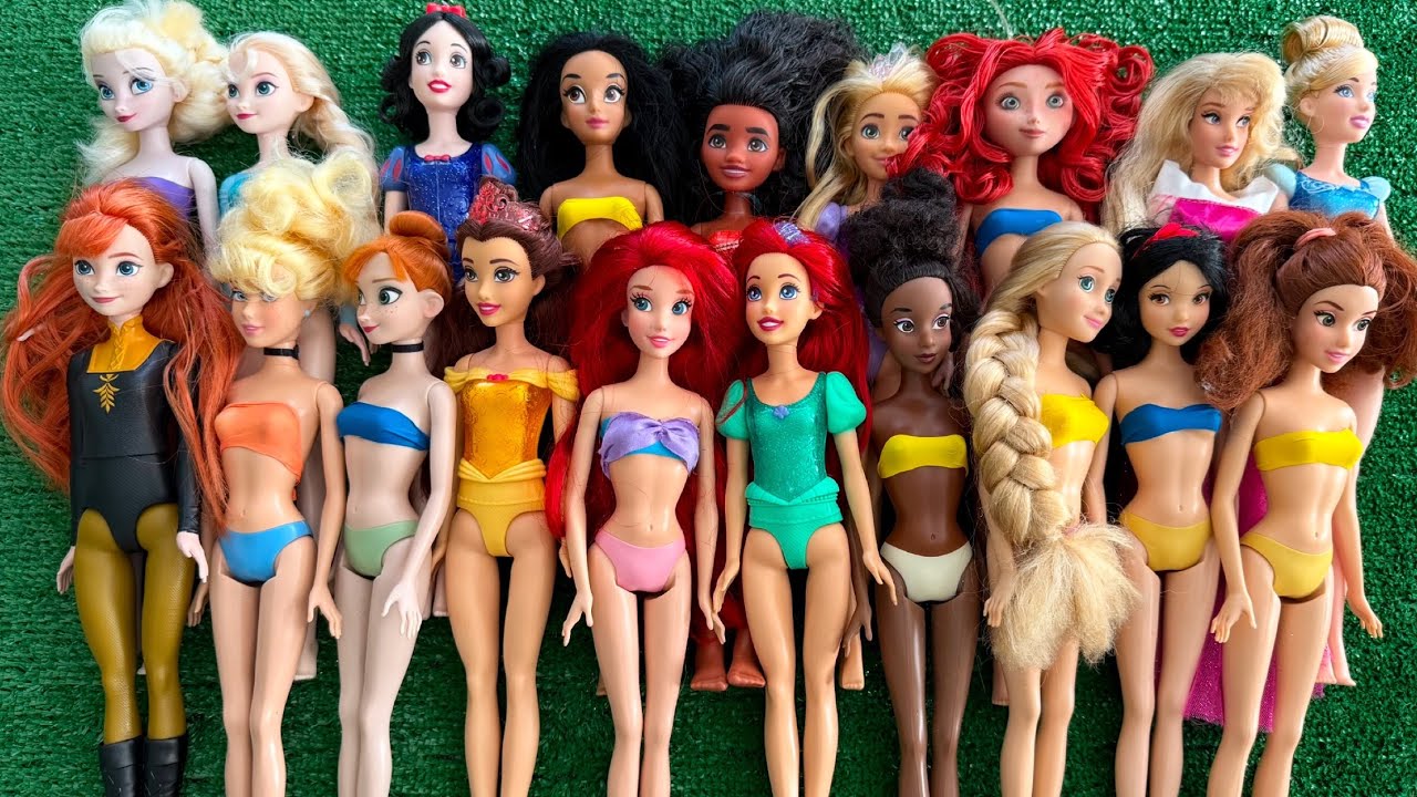 Mattel Disney Princesses Dress up Ariel, Rapunzel, Belle, Tiana, Sindirella, Mulan DIY 