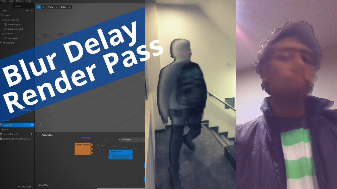 Spark AR Tutorial - Blur Delay with Person Segmentation | Render Pass (En Captions)