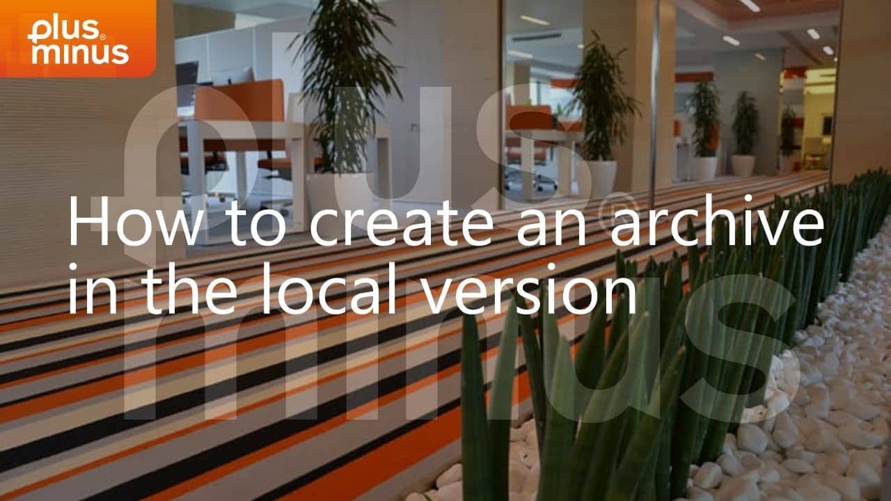 Plus Minus ERP: How to create an archive in the local version