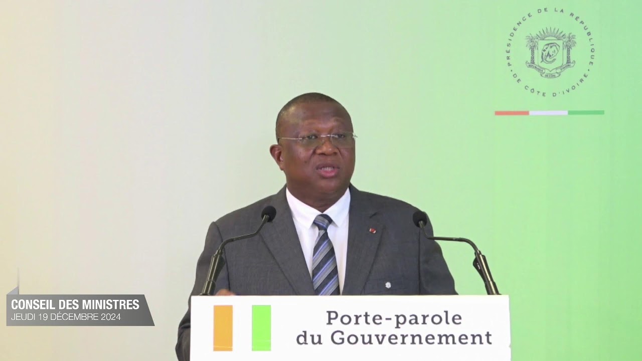 EN DIRECT |  Compte-rendu du Conseil des Ministres de ce jeudi 19 décembre 2024