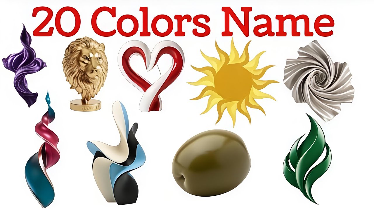 20 Colors Name  | Learn English and Hindi Names for Kids | Educational Video