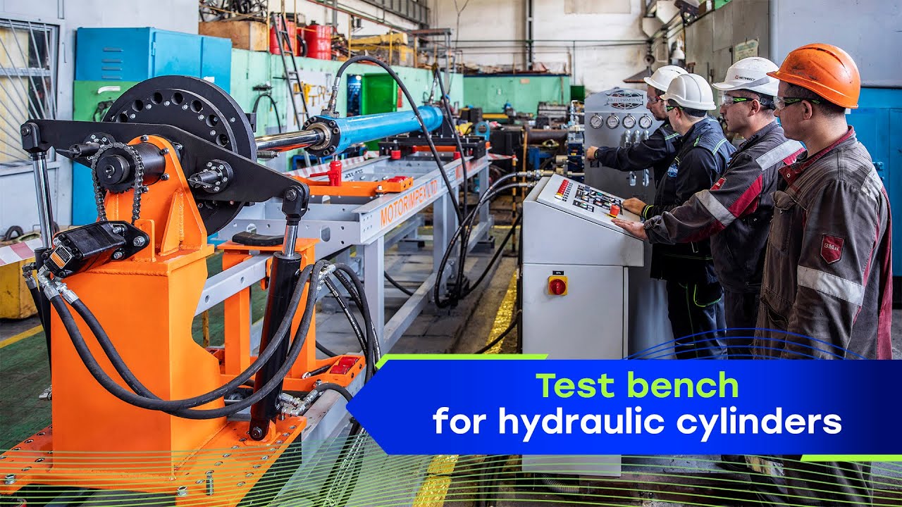 Test bench for hydraulic cylinders with a 500 bar hydraulic power unit | Motorimpex Group
