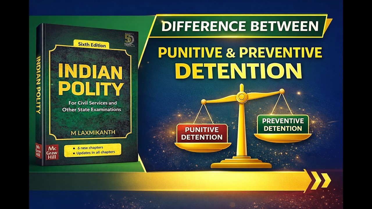 Punitive vs Preventive Detention Explained | Laxmikanth Polity | Simple Examples 🔥
