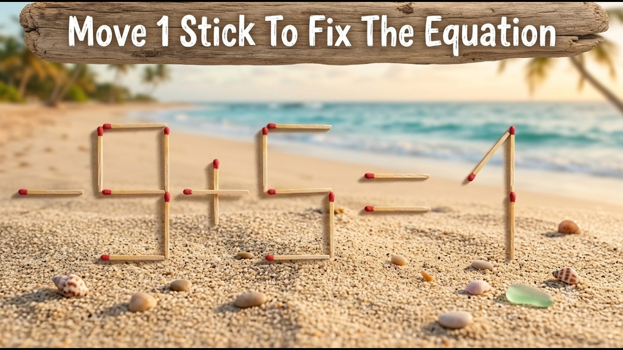 Move 1 Stick To Fix This Equation! 🤯 (95% FAIL)