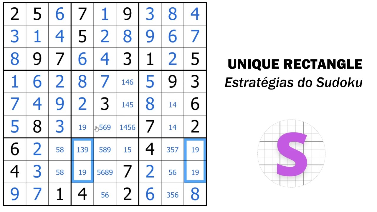 Estratégias do Sudoku: Retângulo Único ou Unique Rectangle
