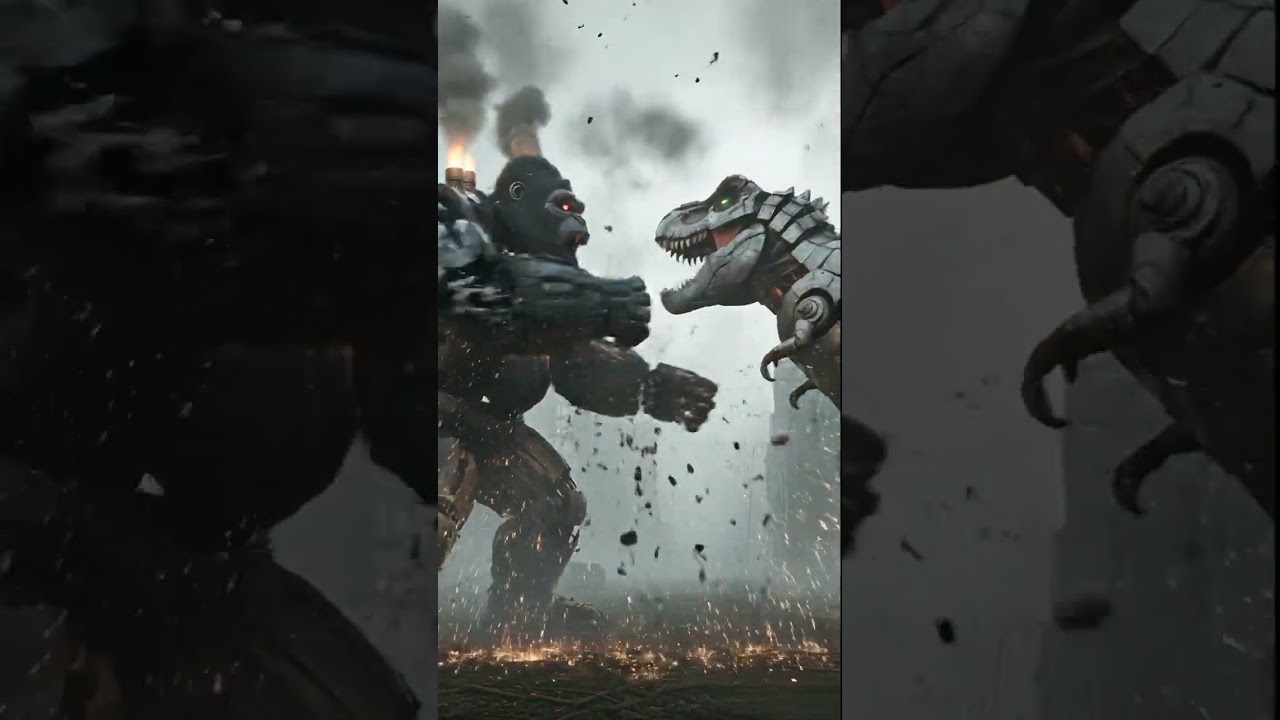 Mecha-Kong vs. T-Rex Robot: The Ultimate Titan Showdown!