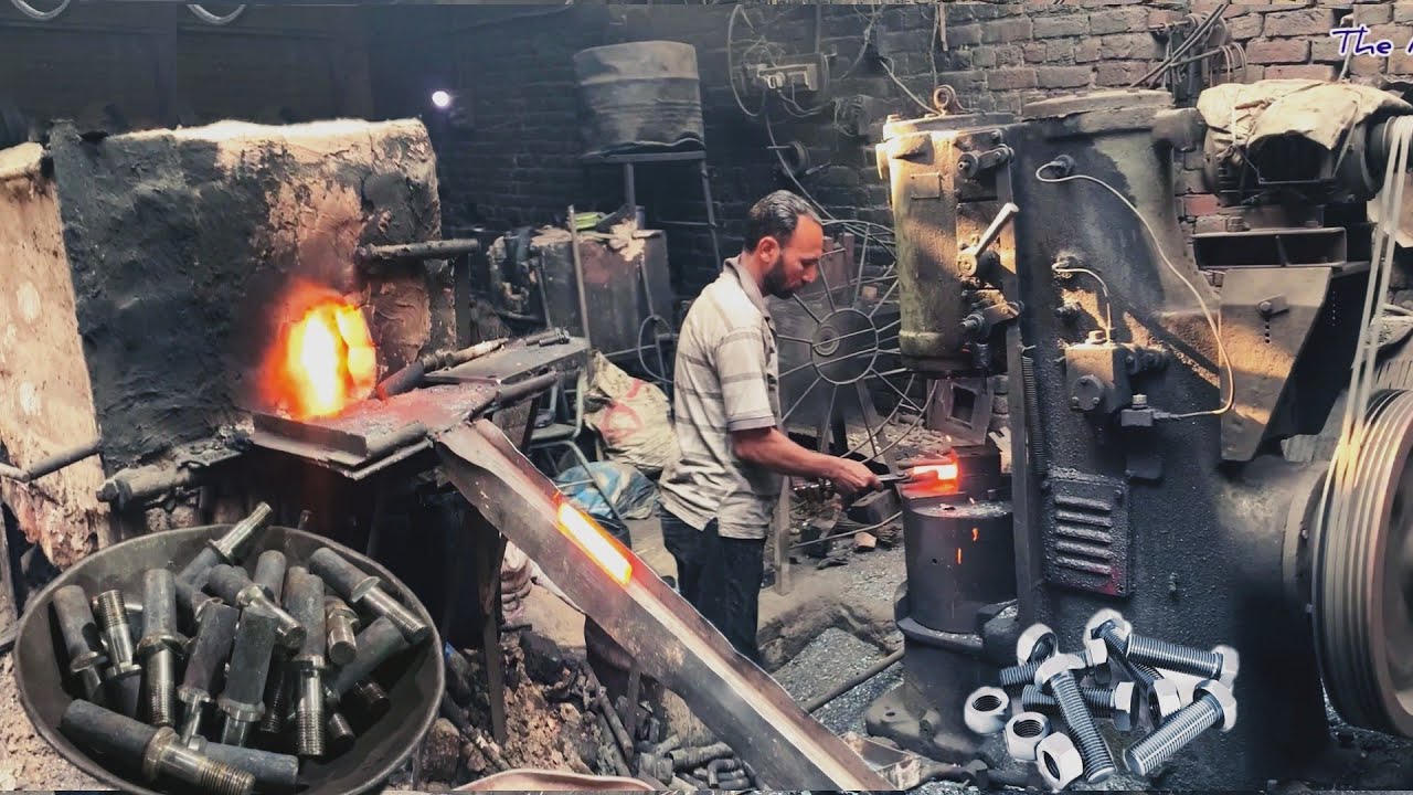How Raw Steel Are Transformed Into Truck Wheel Stud || Hexagon Nut Manufacturing Process in Factory