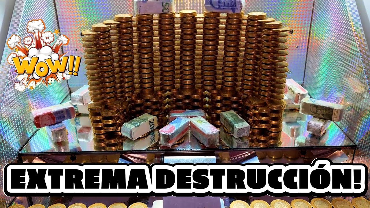 BARDA DE MONEDAS ARRIBA DE TORRES!!! LE GANA EL PESO!!! MAQUINA DE $10  #dinero #foryou #slotmachine