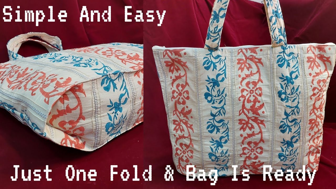 DIY ! Multipurpose Bag, Easy Bag Sewing,  Just One Fold And Bag Is Ready