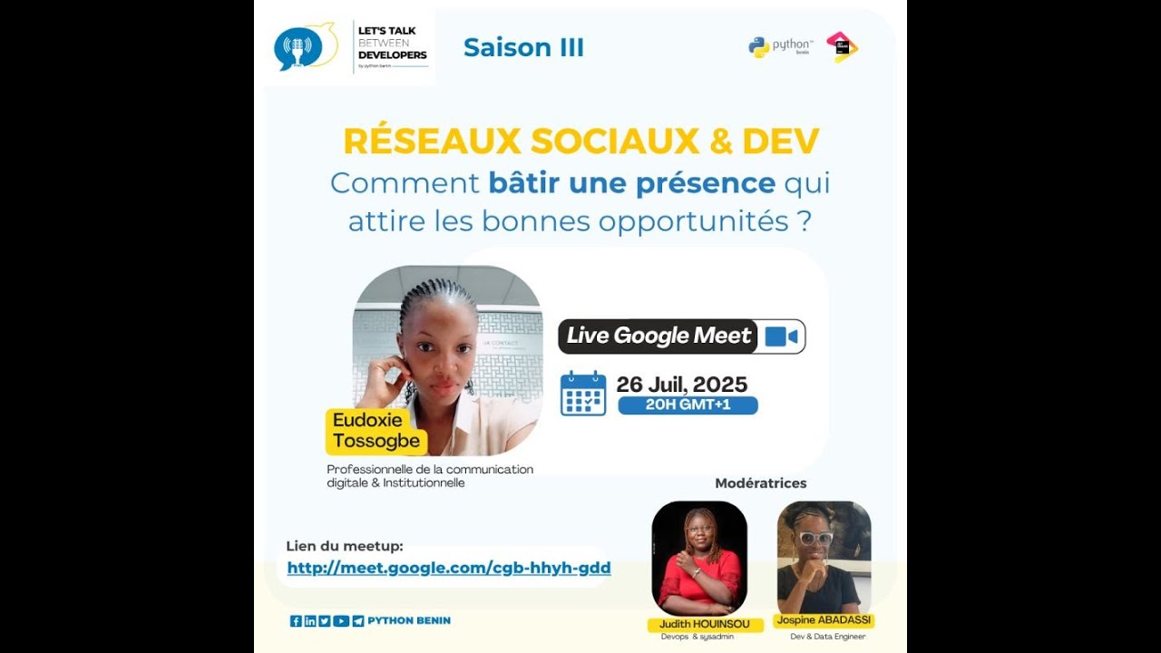[SaturdayTalk] Réseaux sociaux & dev :  Bâtir une présence qui attire les bonnes opportunités ?