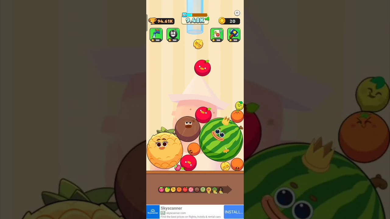Perfect merge combo #fruitclash #trendinggames #game #gaming #videos  #mergegame #viral #trending