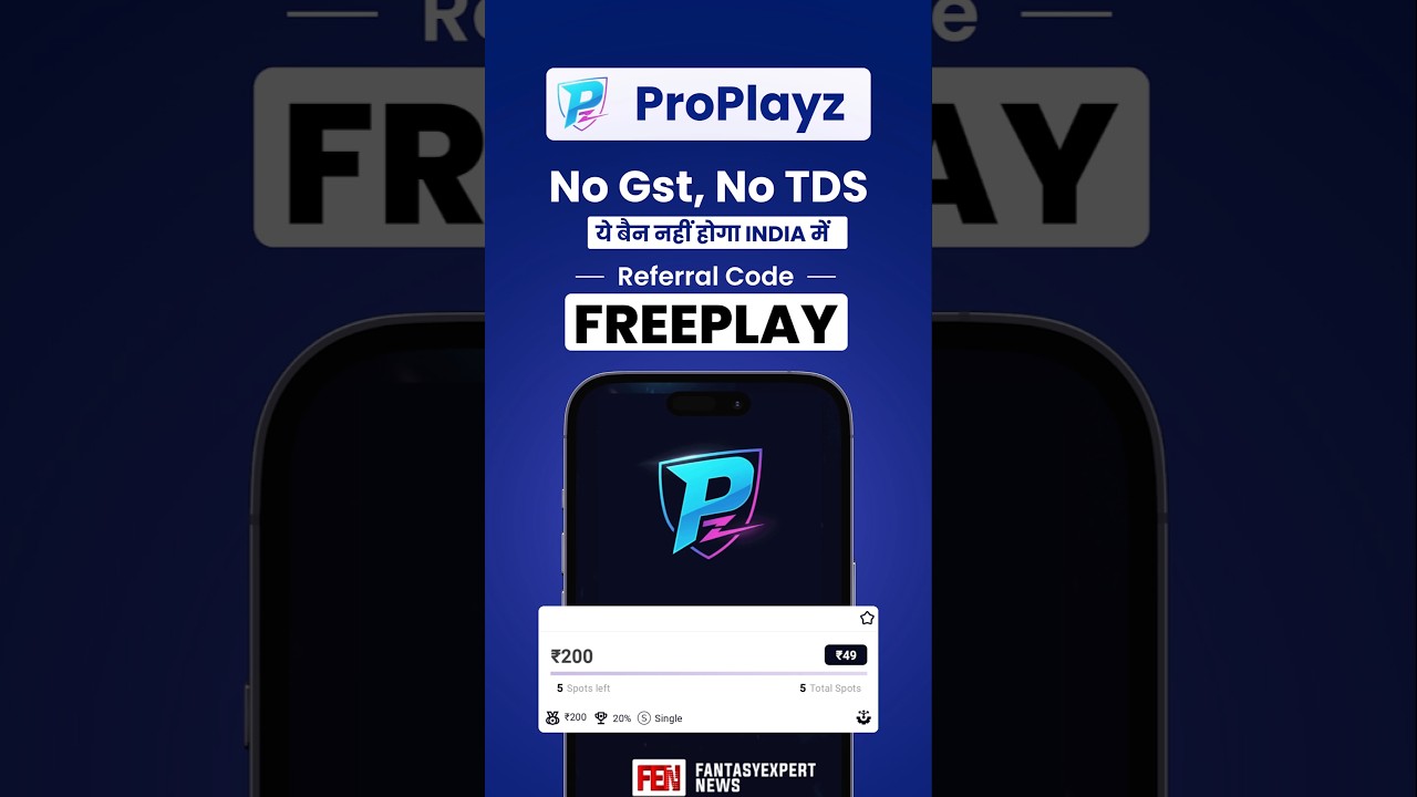 Proplayz Referral Code 'FREEPLAY'| New Fantasy App 2026 - No GST, Low Competition