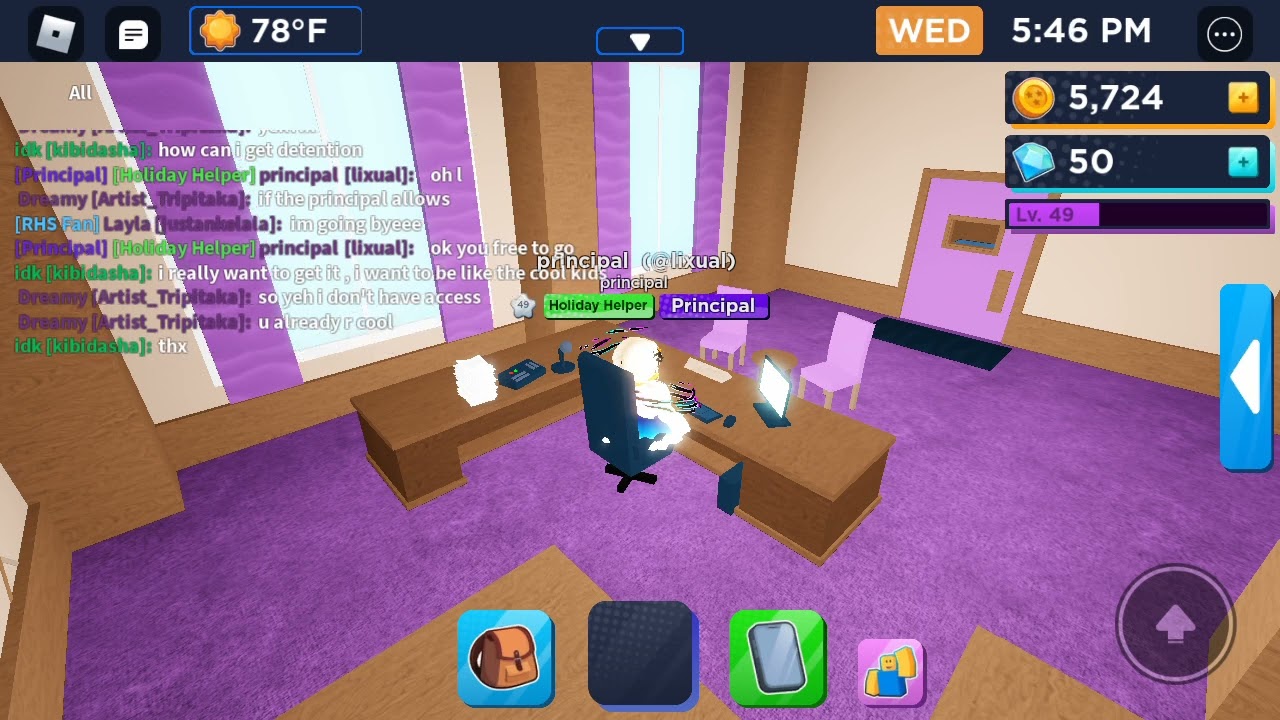 roblox high school as an principal