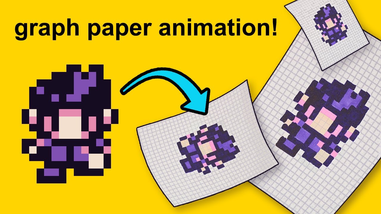 Animating pixel art on graph paper!