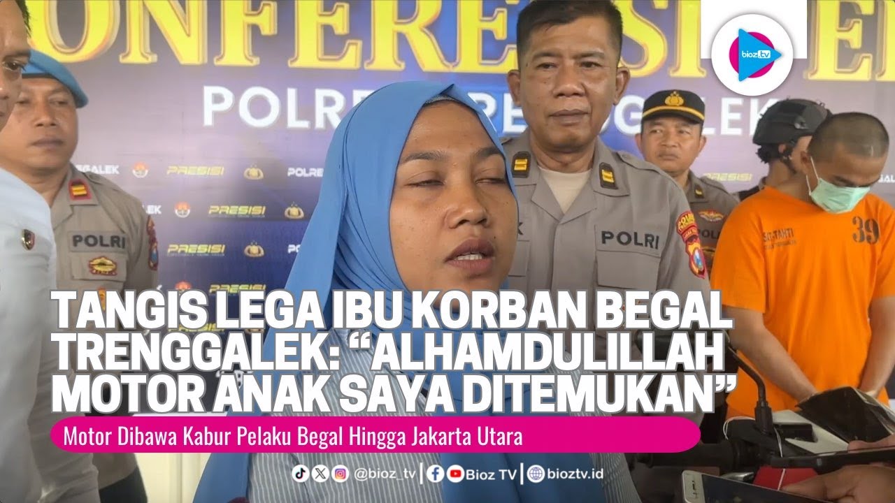 Tangis Lega Ibu Korban Begal Trenggalek  &ldquo;Alhamdulillah Motor Anak Saya Ditemukan&rdquo; - bioztv.id