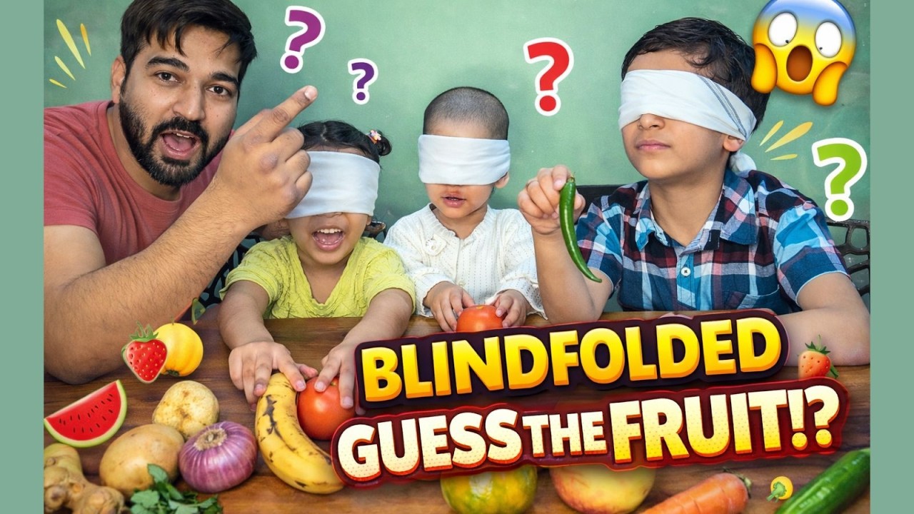 Can They Recognize Fruits Without Seeing? 👀❌ Fun Kids Challenge