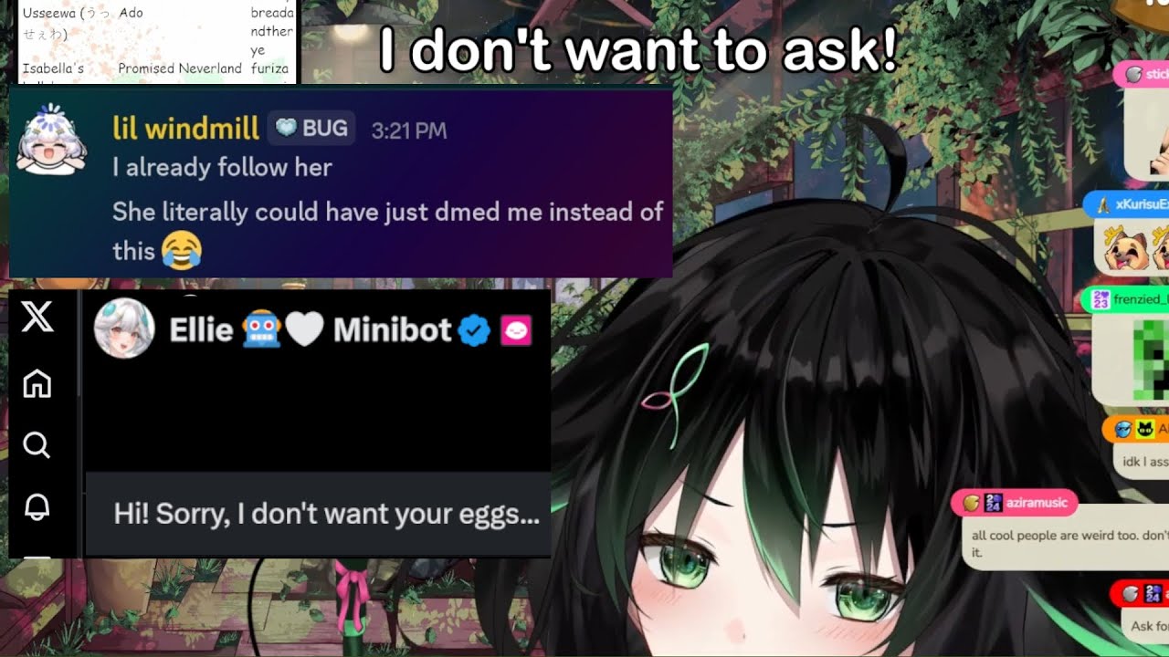 Bajiru messages Ellie about her eggs