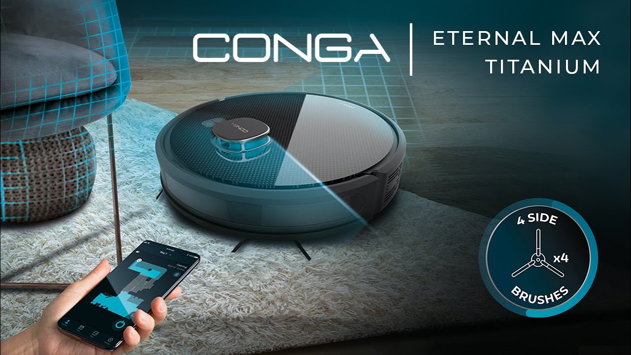 Vacuum cleaner robot Conga Eternal Max Titanium with laser mapping