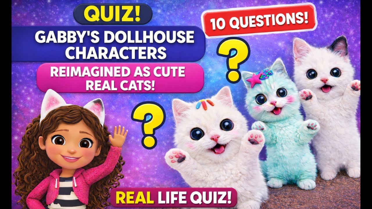 Guess the Gabby’s Dollhouse Cats! 🐱💖 Fun Real Cat Quiz for Kids (10 Questions!)