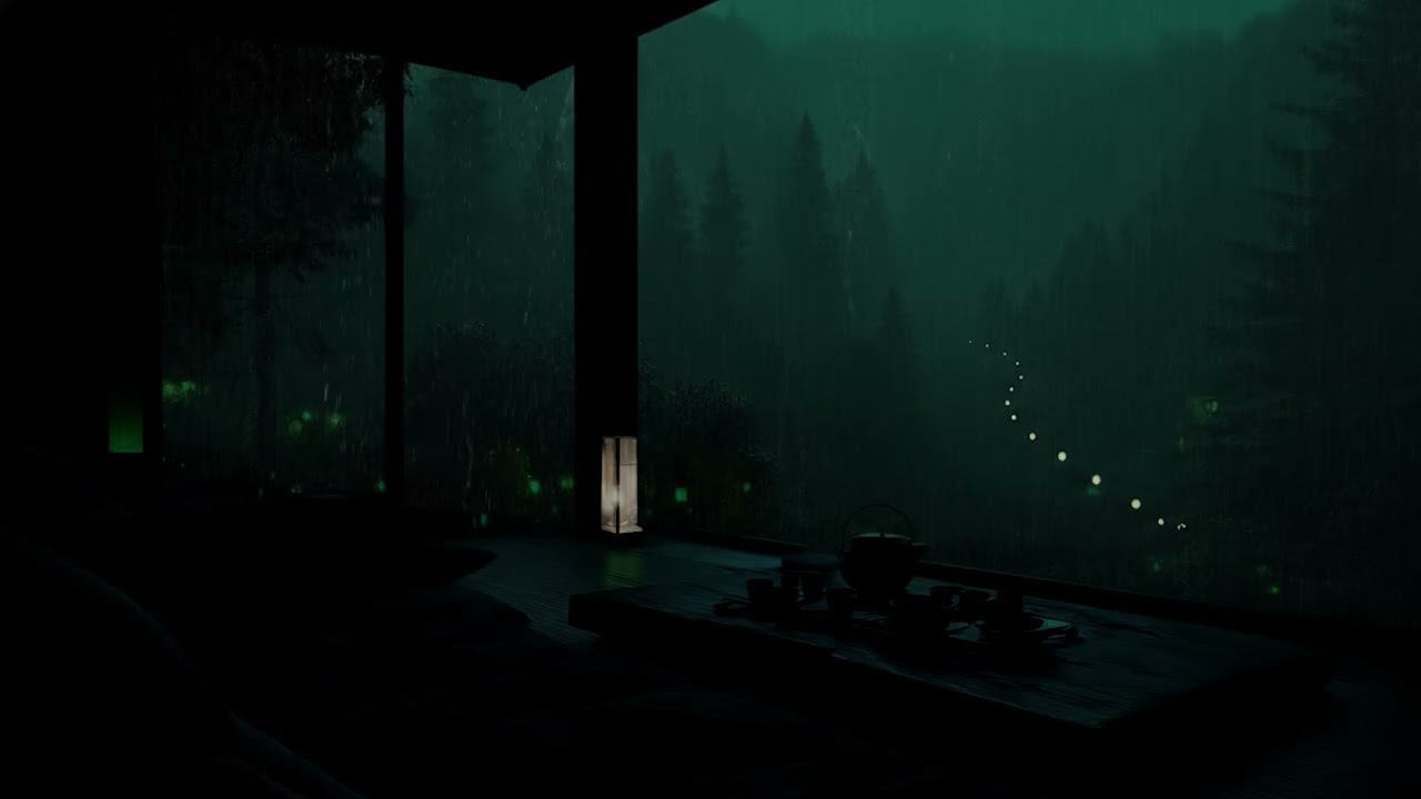 Sleep Instantly Tonight 🌧️ 8 Hours Heavy Rain & Thunder (Black Screen, No Ads)