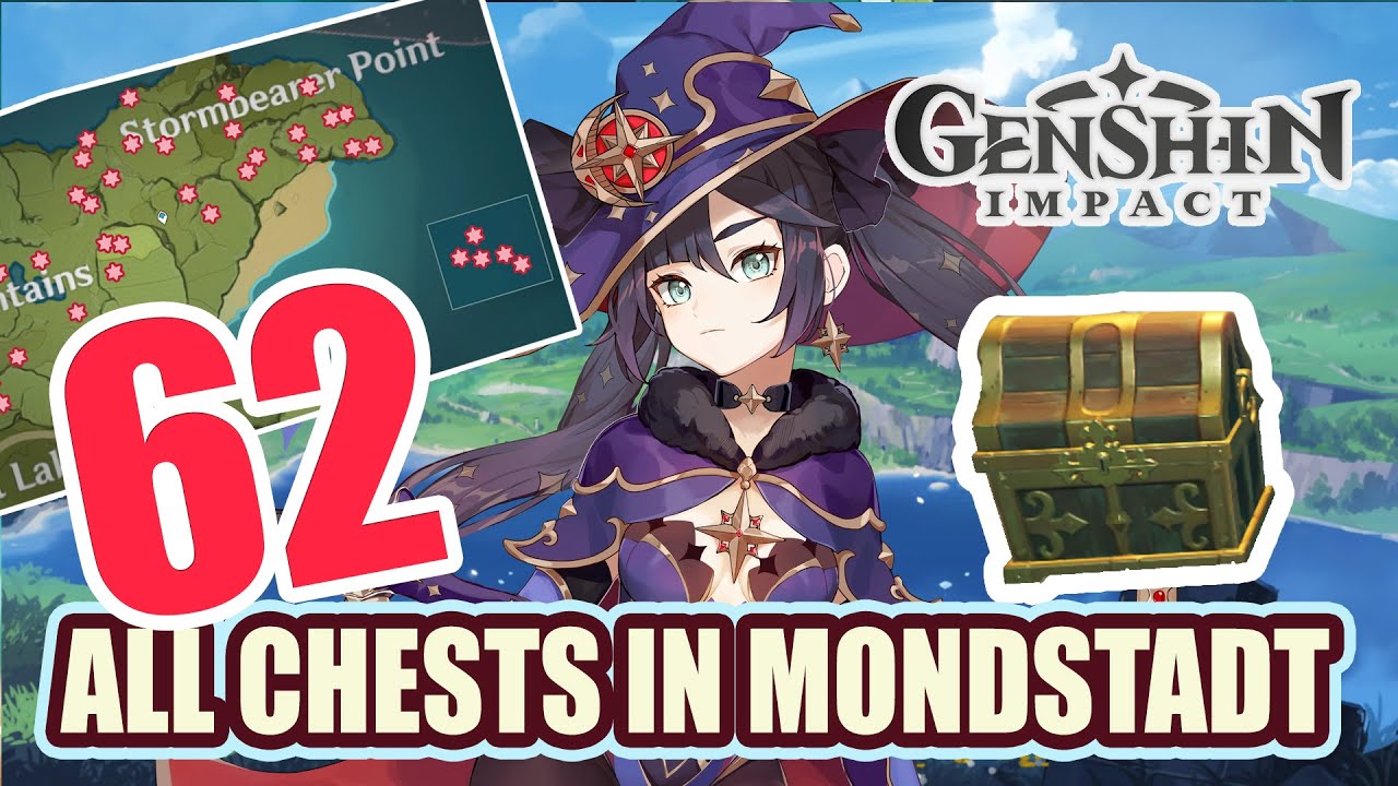 ALL CHESTS IN MONDSTADT | Stormbearer Starfell Valley | ULTIMATE CHEST GUIDE #4 【 Genshin Impact 】