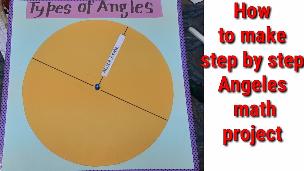 Types of angles maths working model | angels math project for school  | maths working  project