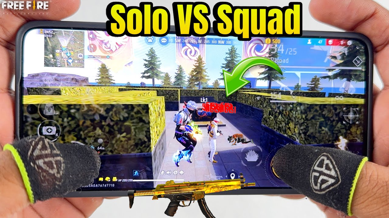 2 Finger Handcam Solo vs Squad Full Map Ranked Gameplay 💥 One Tap Headshots | Free Fire