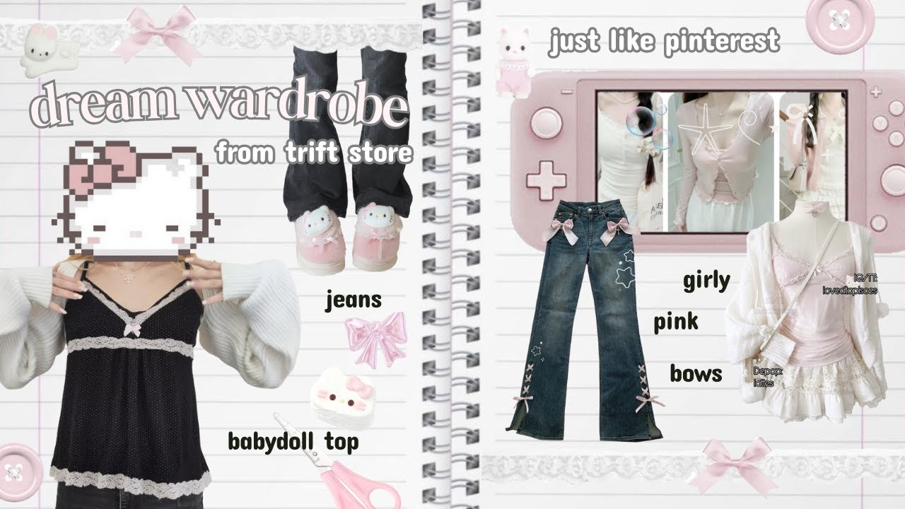 SEWING MY DREAM SUMMER WARDROBE! 🎀 | turning thrifted clothes into pinterest clothes, thrift flip ୨୧