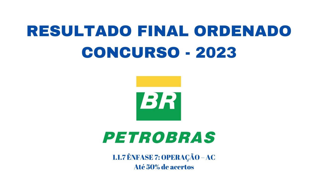 CONCURSO PETROBRAS 2023 - RESULTADO ORDENADO - OPERA&Ccedil;&Otilde;ES