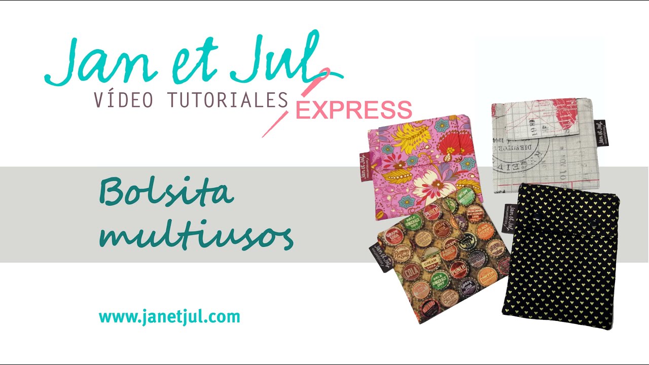 Tutorial Express, Bolsita Multiusos con solapa fácil y sencilla