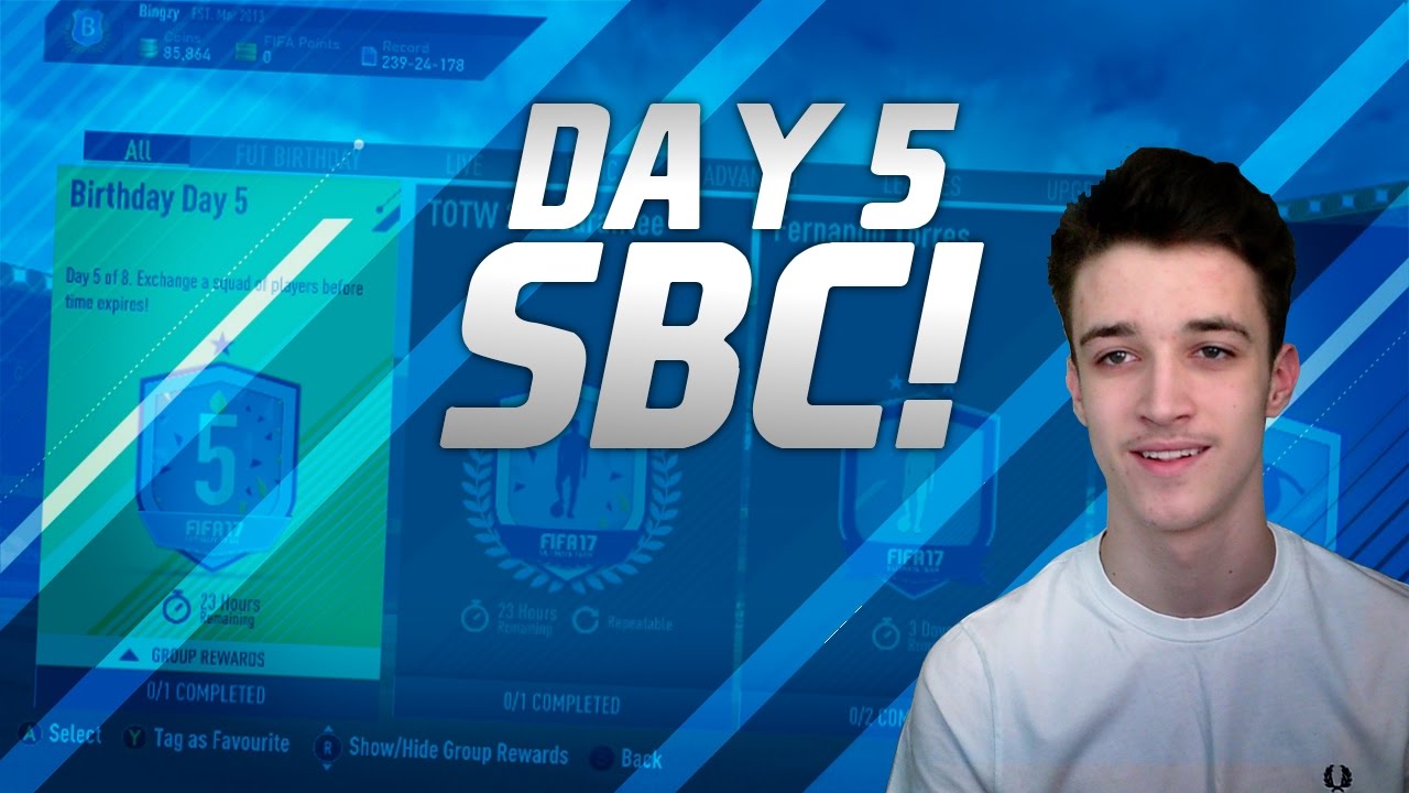 FIFA 17 FUT BIRTHDAY DAY 5 SBC COMPLETED!(CHEAP/EASY!)