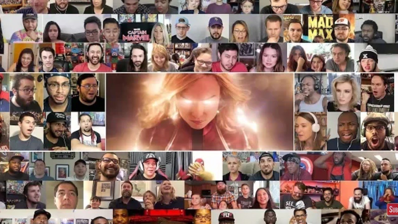 Marvel Studios - Captain Marvel Official Trailer Mega Reactions Mashup