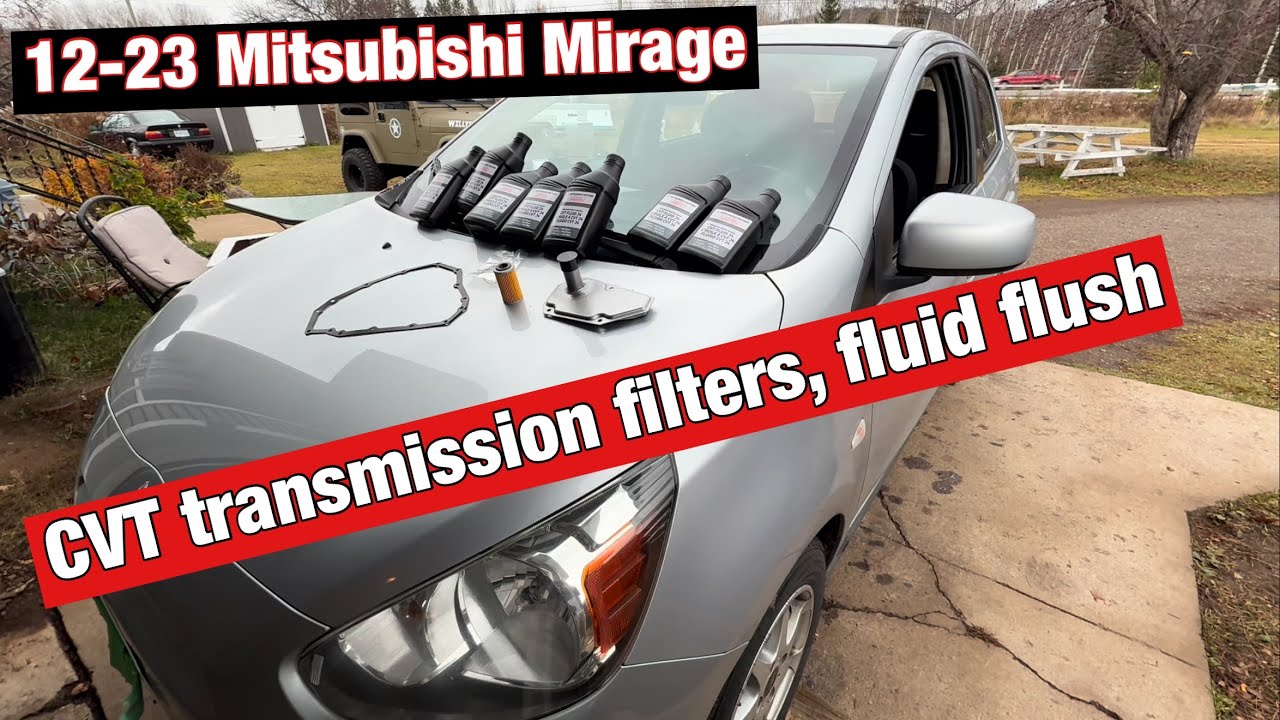 Mitsubishi Mirage CVT filters and fluid flush.