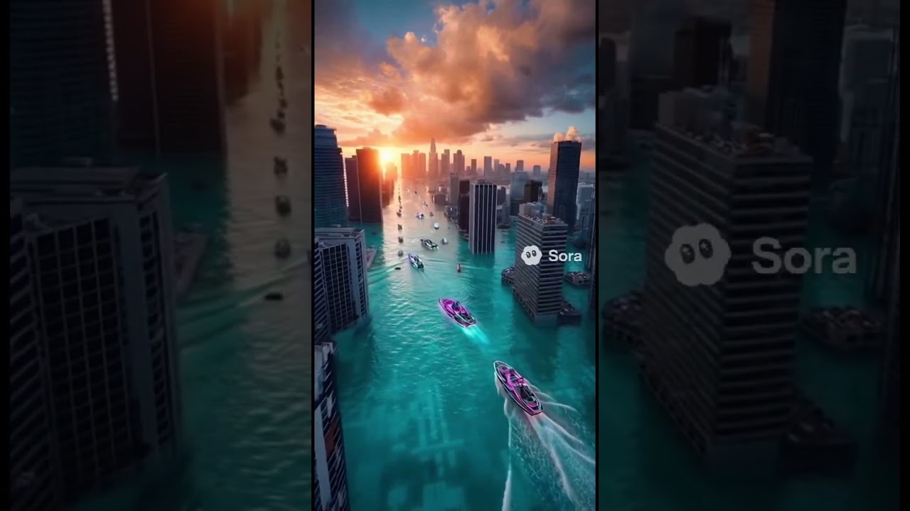 Los Angeles in 2100 after global flooding#losangeles #future
