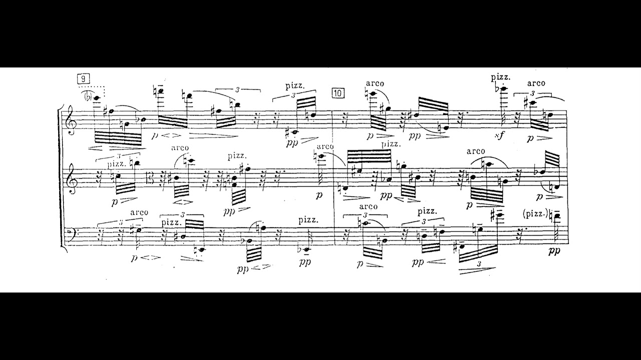 Anton Webern - Satz for String Trio (1925) [Score-Video]
