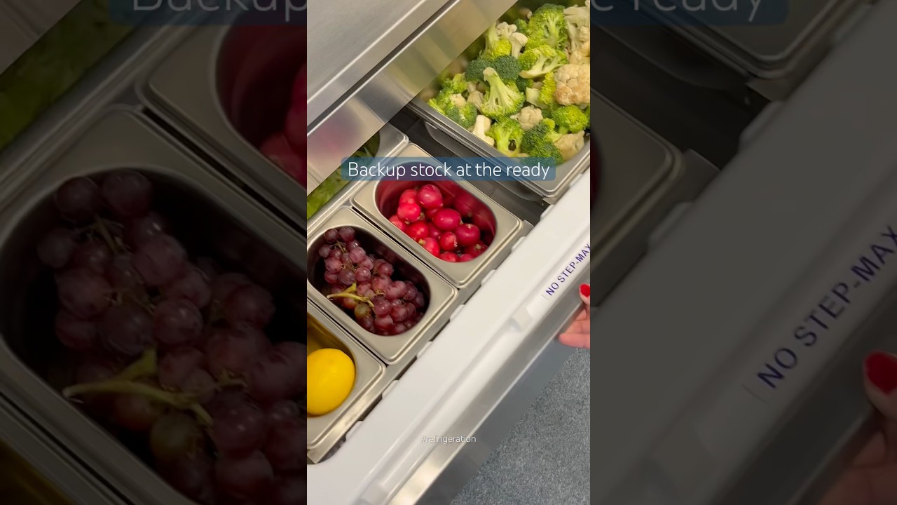 Access to backup stock is easy in an Adande fridge drawer! 🍋🍇 #food #shorts #vegan #vegetables