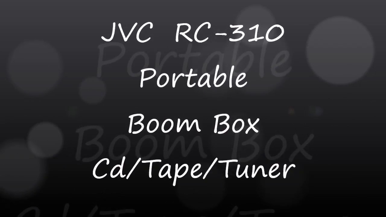 JVC RC-X310 PORTABLE BOOM BOX Cd / Cassette Deck / 4 Band Tuner