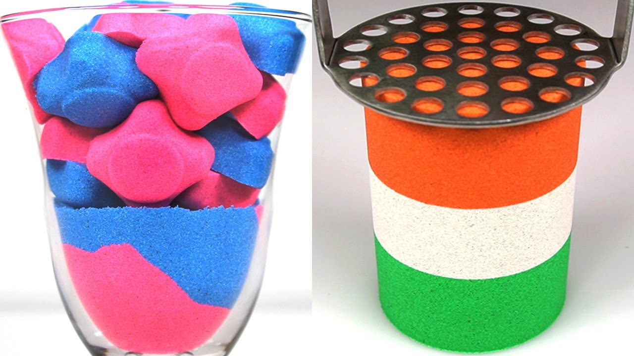 Best 힐링 모래영상 모음집 #13. The Most Satisfying Kinetic Sand ASMR Collection.